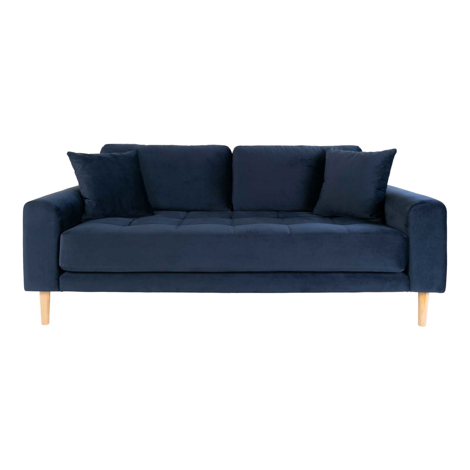 Lido 2,5 Personers Sofa - mørkeblå velour