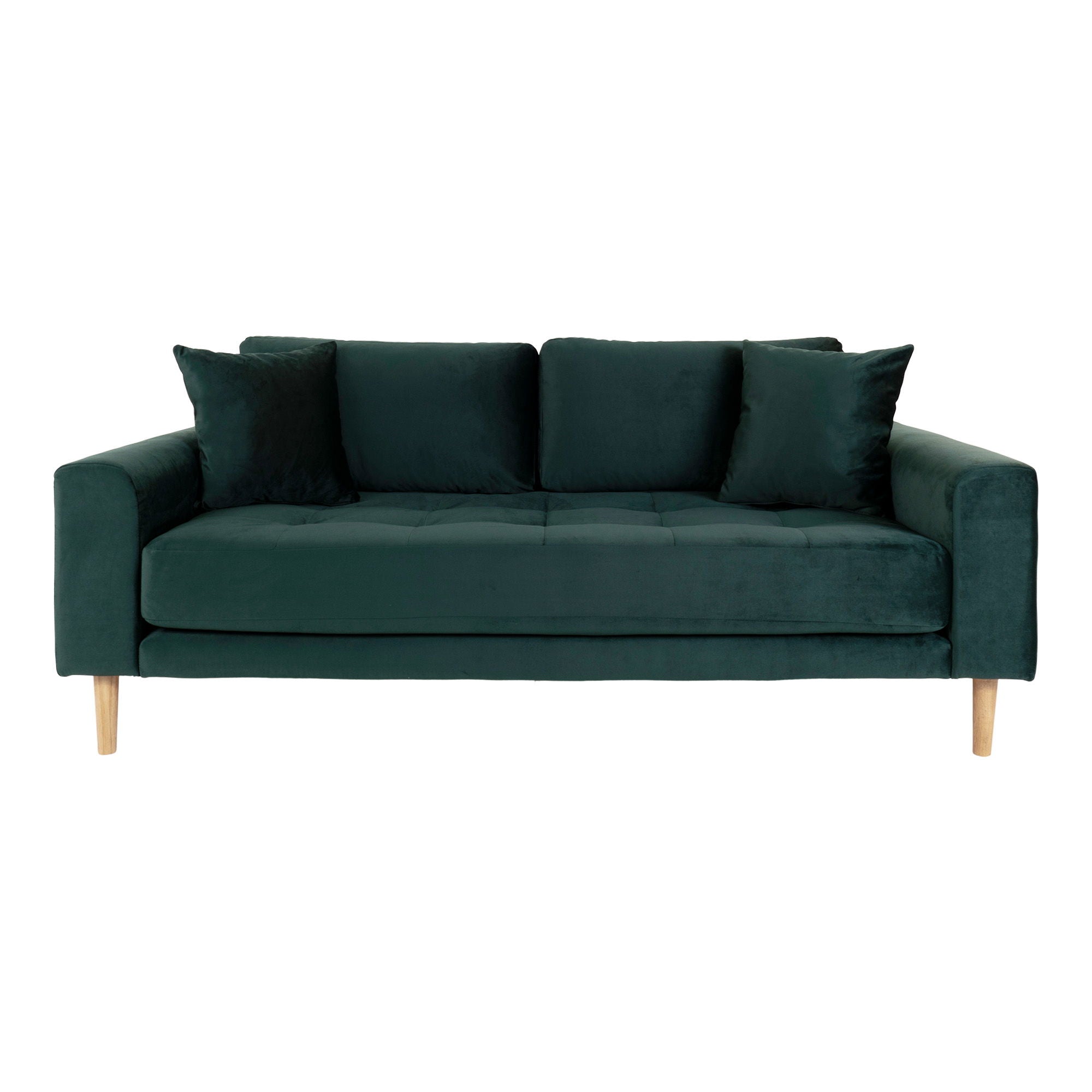 Lido 2,5 Personers Sofa - mørkegrøn velour