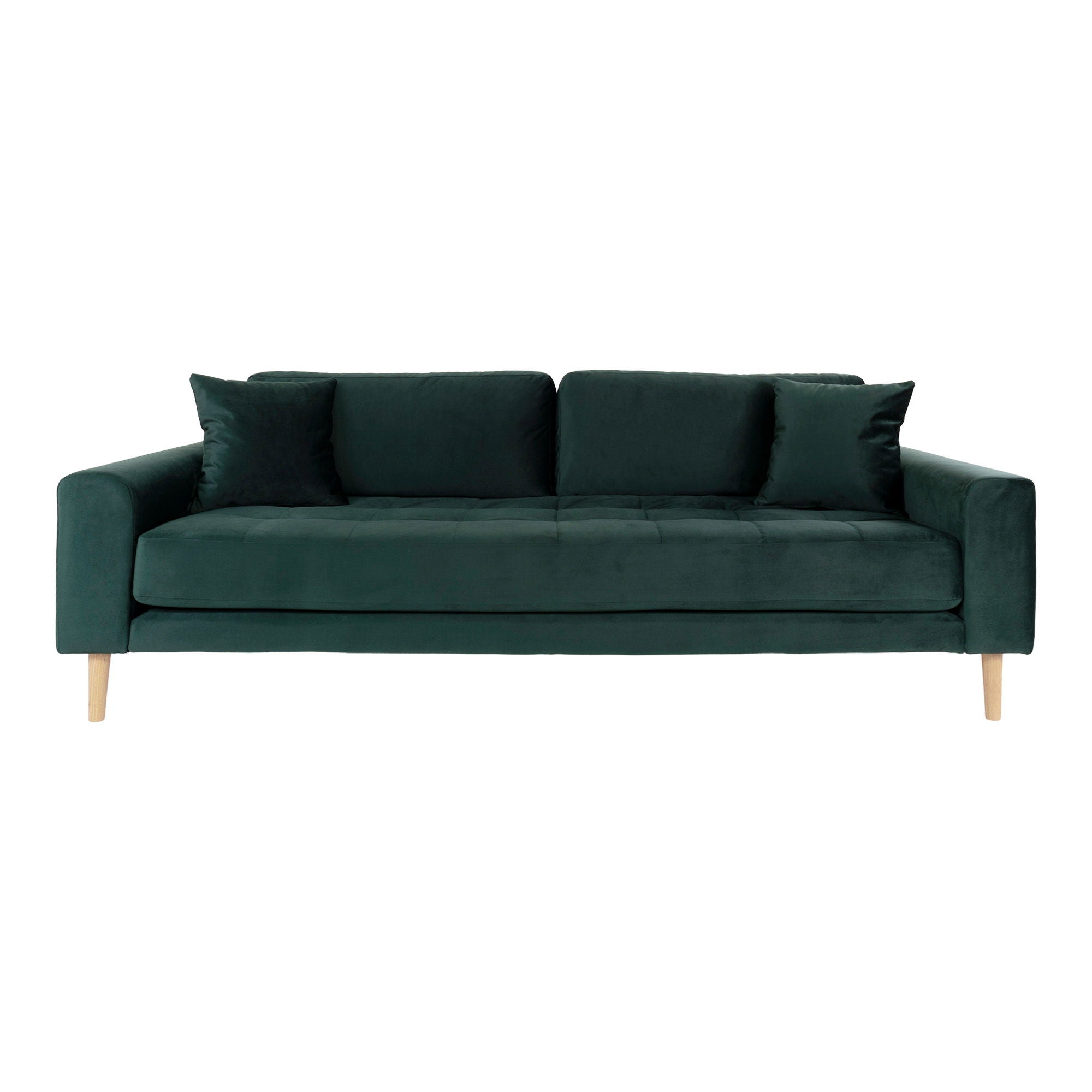 Lido 3 Personers Sofa - mørkegrøn velour